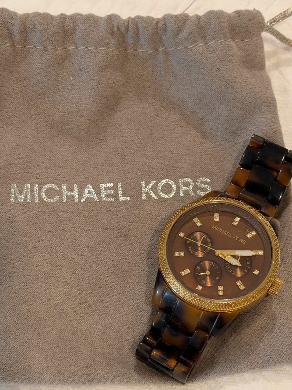Women’s Michael Kors Brown Tortoiseshell and Gold